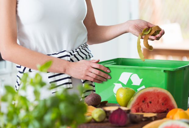 Food waste being recycled